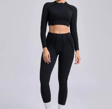 Crop Top Slim Fit Workout Outfit