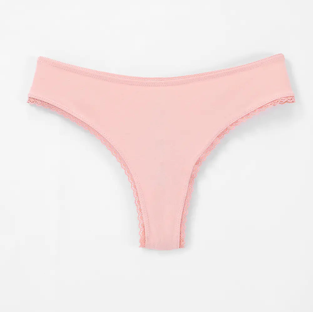 Cotton Lace Low WaistThongs