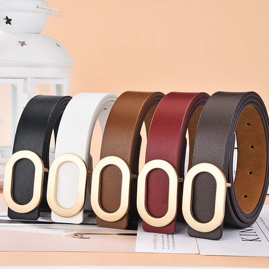 Stylish Oval Buckle Belt