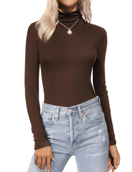 Turtleneck Top Long Sleeve Slim Fit